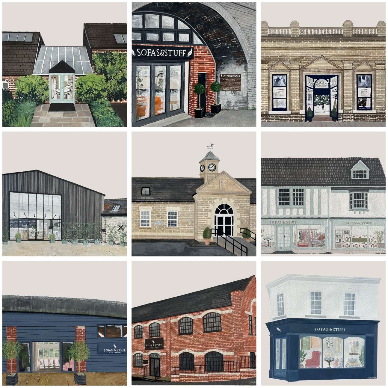 Sofas & Stuff showroom illustration